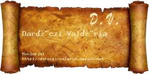 Daróczi Valéria névjegykártya