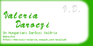 valeria daroczi business card